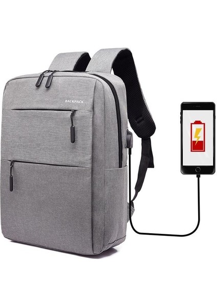 Iş Çantası USB Şarjlı Okul Çantası Seyahat Suya Dayanıklı Laptop Çantası Sırt Çantası Sırt Çantası (Yurt Dışından) indirimleri