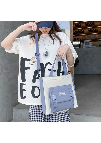 Kız Okul Çantası Lise Ortaokul Öğrencileri Dört Parçalı Sırt Çantası Basit Sırt Çantası (Yurt Dışından) indirimleri