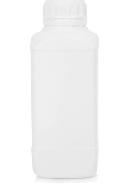 Plastik Kare Şişe 1000 mL - Beyaz Kapaklı Şişe - 50 Adetlik Toptan Set - Kilit Kapaklı Sızdırmaz Şişe fiyatları