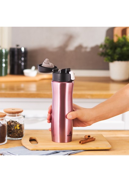 Jüpiter Güvenlik Kilitli Sızdırmaz Kapaklı Paslanmaz Çelik Termos 500 ml Rosegold fiyatları