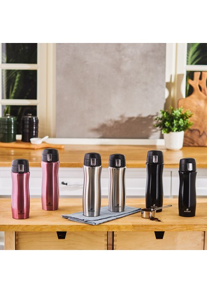 Jüpiter Güvenlik Kilitli Sızdırmaz Kapaklı Paslanmaz Çelik Termos 500 ml Rosegold modelleri