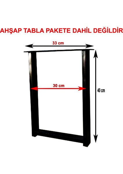 Cvtdesign Metal Sehpa Ayağı Ahşap Masif Kütük Sehpa Bench Bank Ayağı Metal Ayak