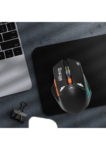 Bwm1 USB Alıcılı 2.4g Rgb Işıklı Şarj Edilebilir Optik Kablosuz Mouse