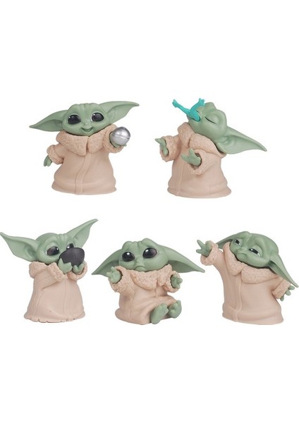 5 Adet Star Wars Babyyoda Anime Bebek Oyuncak Süsler (Yurt Dışından)