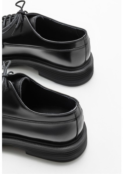 Siyah Deri Erkek Klasik Ayakkabı fırsatları