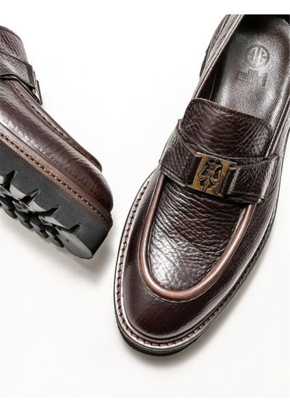 Kahve Deri Erkek Klasik Loafer modelleri