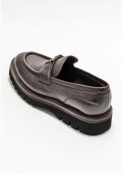 Kahve Deri Erkek Klasik Loafer fırsatları