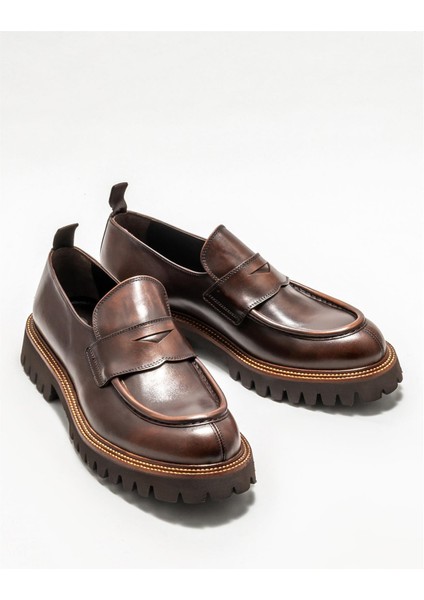 Taba Deri Erkek Günlük Loafer fiyatları