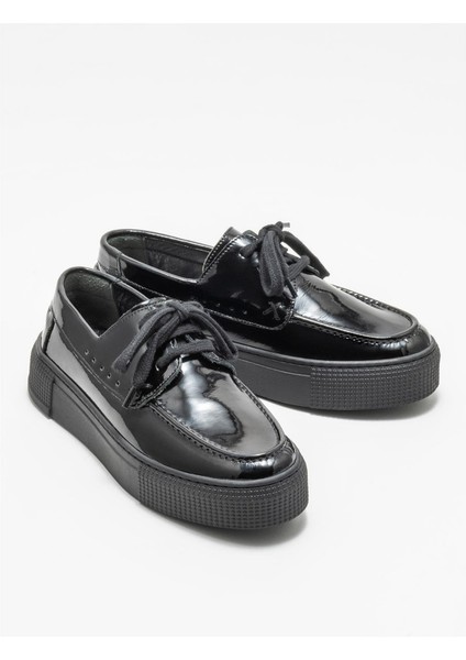 Siyah Deri Kadın Günlük Ayakkabı fiyatları