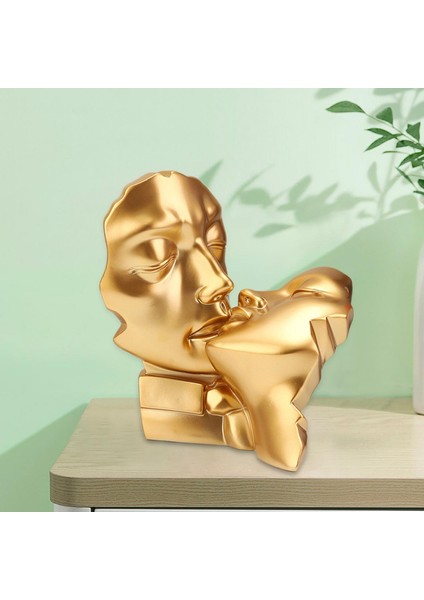 Reçine Heykel Severler Soyut Heykel Figürinleri Romantik Modern Süslemeler Altın (Yurt Dışından) fırsatları