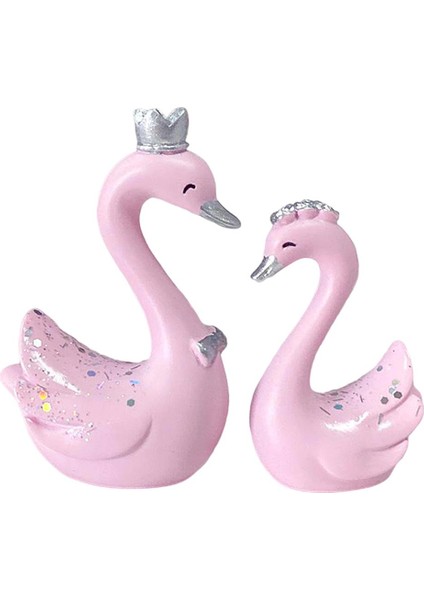 3D Crown Swan Heykeli El Boyalı Heykel Ev Bahçe Araba Dekorasyon (Yurt Dışından)