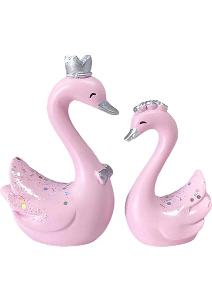 3D Crown Swan Heykeli El Boyalı Heykel Ev Bahçe Araba Dekorasyon (Yurt Dışından)