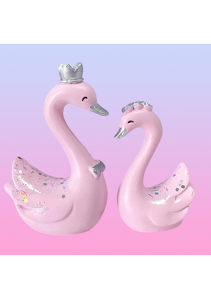 3D Crown Swan Heykeli El Boyalı Heykel Ev Bahçe Araba Dekorasyon (Yurt Dışından)