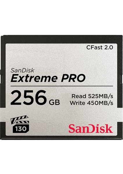Sandısk 256GB Extreme Pro SDCFSP-256G-G46D Compact Flash Hafıza Kartı
