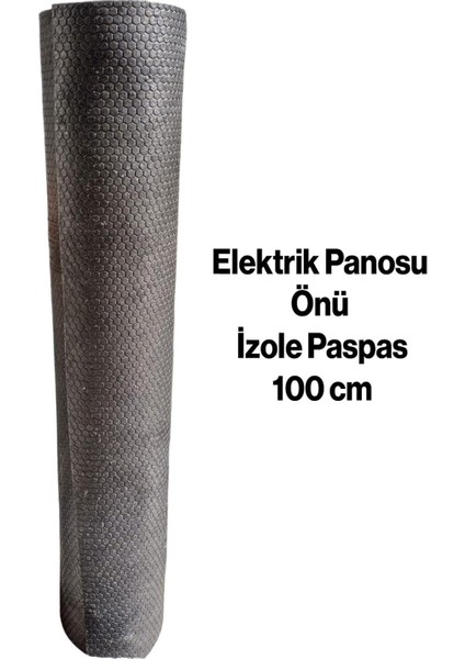Siyah Elektrikçi Paspası Izole Halı Yalıtkan Paspas Elektrik Panosu Önü Serilen 3 mm 100 x 100 cm