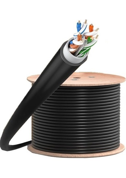 Cat6 Kablo 305MT 24AWG 0.51MM Dış Mekan Od6.5