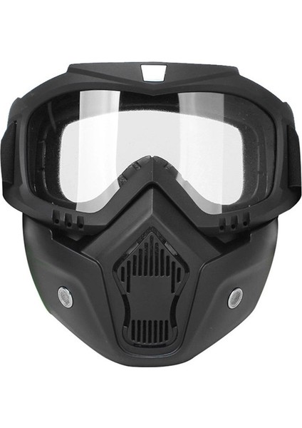 Stokta Harley Vintage Vizör Ön Cam Motosiklet Off-Road Ön Cam Taktik Gözlük Rüzgar Geçirmez Gözlük (Yurt Dışından)