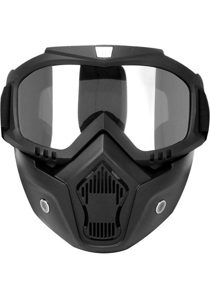 Stokta Harley Vintage Vizör Ön Cam Motosiklet Off-Road Ön Cam Taktik Gözlük Rüzgar Geçirmez Gözlük (Yurt Dışından)