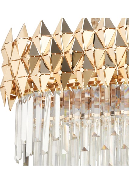 Rodya 80'lik Sıralı Gold Kristal Taşlı Modern Yemek Odası Salon Sarkıt Avize fırsatları