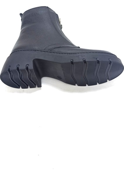 Siyah Deri Kadın Postal Bot Ayakkabı indirimleri