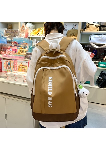 Ortaokul Öğrencisi Okul Çantası 2023 Yeni Basit Seyahat Sırt Çantası Kadın Üniversite Öğrencisi Büyük Kapasiteli Sırt Çantası (Yurt Dışından) fiyatları