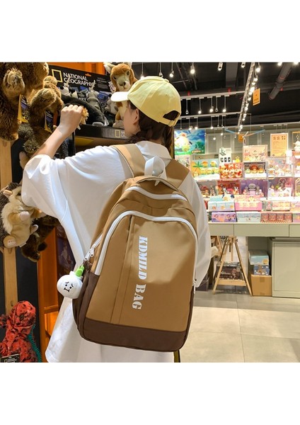 Ortaokul Öğrencisi Okul Çantası 2023 Yeni Basit Seyahat Sırt Çantası Kadın Üniversite Öğrencisi Büyük Kapasiteli Sırt Çantası (Yurt Dışından) fırsatları