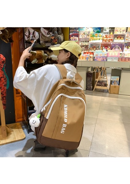 Ortaokul Öğrencisi Okul Çantası 2023 Yeni Basit Seyahat Sırt Çantası Kadın Üniversite Öğrencisi Büyük Kapasiteli Sırt Çantası (Yurt Dışından) indirimleri