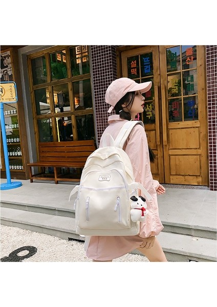 Okul Çantası Kadın Ortaokul Öğrencisi Moda Büyük Kapasiteli Seyahat Sırt Çantası Kız Tatlı Lise Öğrencisi Sırt Çantası (Yurt Dışından) fiyatları