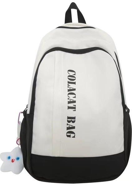 Ortaokul Öğrencisi Okul Çantası 2023 Yeni Basit Seyahat Sırt Çantası Kadın Üniversite Öğrencisi Büyük Kapasiteli Sırt Çantası (Yurt Dışından)