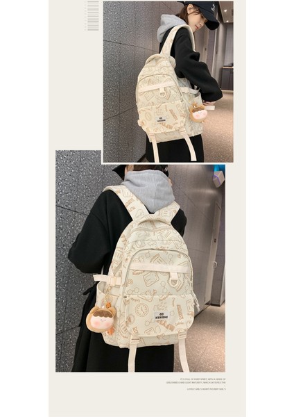 Kadınlar Için Okul Çantası, Basit Moda Baskı, Ortaokul Öğrencisi, Lise Öğrencisi, Üniversite Öğrencisi Sırt Çantası, Seyahat Çantası (Yurt Dışından) fırsatları