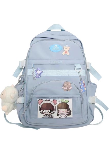 2023 Yeni Üniversite Öğrencisi Sırt Çantası Kadın Lise Öğrencisi Bilgisayar Basit Okul Çantası Seyahat Sırt Çantası (Yurt Dışından)