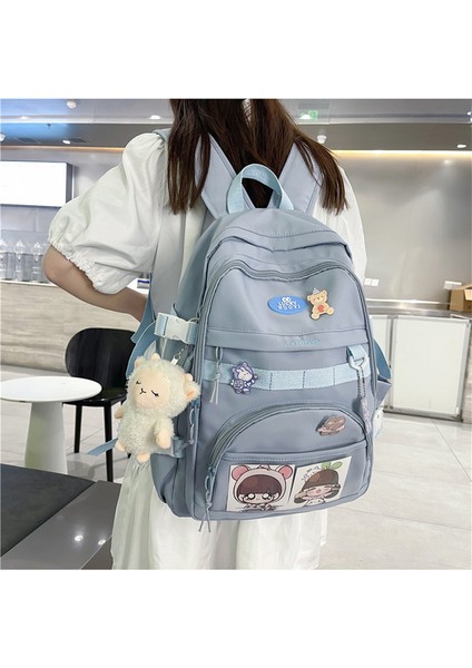 2023 Yeni Üniversite Öğrencisi Sırt Çantası Kadın Lise Öğrencisi Bilgisayar Basit Okul Çantası Seyahat Sırt Çantası (Yurt Dışından) fırsatları