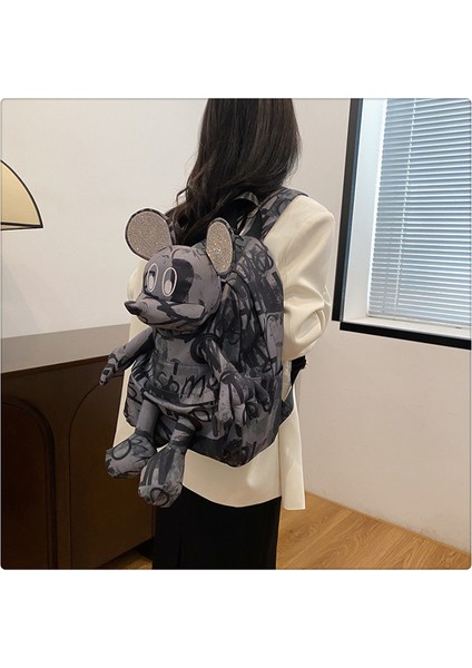 Çanta Kadın Sırt Çantası Karikatür Sevimli Bebek 2023 Yeni Trendy Marka Büyük Kapasiteli Öğrenci Okul Çantası Seyahat Çantası (Yurt Dışından) fırsatları