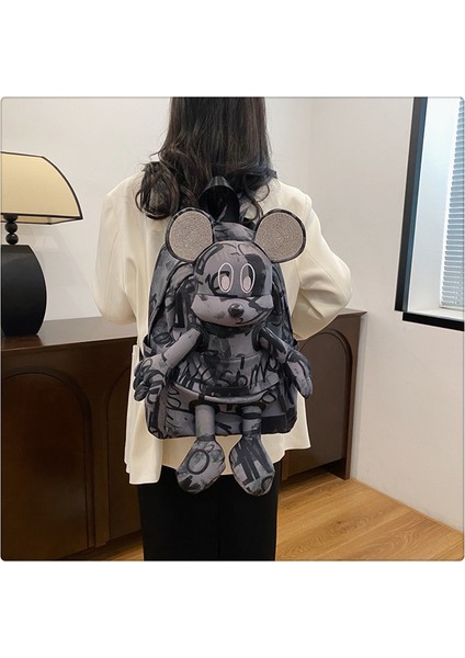 Çanta Kadın Sırt Çantası Karikatür Sevimli Bebek 2023 Yeni Trendy Marka Büyük Kapasiteli Öğrenci Okul Çantası Seyahat Çantası (Yurt Dışından) indirimleri