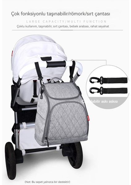 Büyük Kapasiteli Çok Fonksiyonlu Su Geçirmez Sırt Çantası Anne Çantası Anne ve Bebek Gezi Çantası Çift Omuz Anne Bebek Çantası (Yurt Dışından) fırsatları