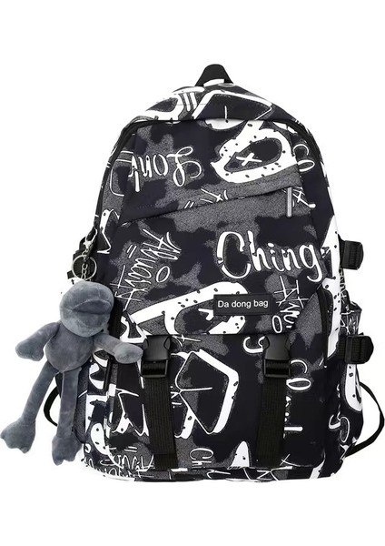 Kadınlar Için 2023 Yeni Moda Okul Çantaları Kişiselleştirilmiş Kamuflaj Graffiti Çiftler Sırt Çantaları Erkekler Için Büyük Kapasiteli Öğrenci Sırt Çantaları (Yurt Dışından)