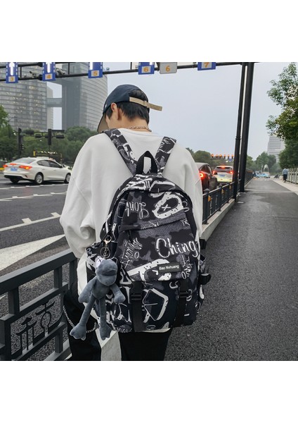 Kadınlar Için 2023 Yeni Moda Okul Çantaları Kişiselleştirilmiş Kamuflaj Graffiti Çiftler Sırt Çantaları Erkekler Için Büyük Kapasiteli Öğrenci Sırt Çantaları (Yurt Dışından) fiyatları