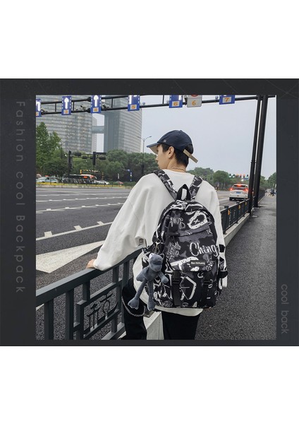 Kadınlar Için 2023 Yeni Moda Okul Çantaları Kişiselleştirilmiş Kamuflaj Graffiti Çiftler Sırt Çantaları Erkekler Için Büyük Kapasiteli Öğrenci Sırt Çantaları (Yurt Dışından) fırsatları