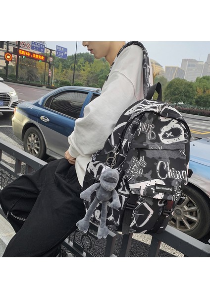 Kadınlar Için 2023 Yeni Moda Okul Çantaları Kişiselleştirilmiş Kamuflaj Graffiti Çiftler Sırt Çantaları Erkekler Için Büyük Kapasiteli Öğrenci Sırt Çantaları (Yurt Dışından) indirimleri