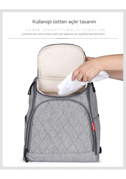 Büyük Kapasiteli Çok Fonksiyonlu Su Geçirmez Sırt Çantası Anne Çantası Anne ve Bebek Gezi Çantası Çift Omuz Anne Bebek Çantası (Yurt Dışından) indirimleri