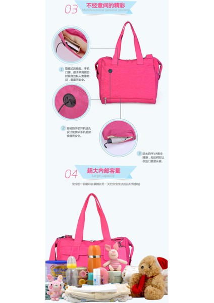 Çok Fonksiyonlu Tek Omuz Anne Çantası Büyük Kapasiteli Yıkanmış Naylon Anne ve Bebek Gezisi Anne Çantası (Yurt Dışından) indirimleri