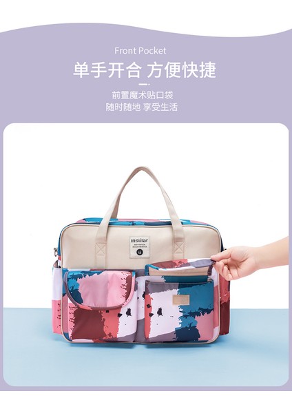 Moda Tek Omuz Çapraz Omuz Taşınabilir Mumya Çanta Su Geçirmez Büyük Kapasiteli Çok Fonksiyonlu Anne ve Bebek Çıkış Çanta (Yurt Dışından) fırsatları