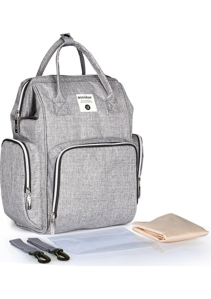 Çok Fonksiyonlu Moda Sırt Çantası Anne Çantası Büyük Kapasiteli Anne ve Bebek Gezi Çantası Anne ve Bebek Malzemeleri Su Geçirmez Sırt Çantası (Yurt Dışından)