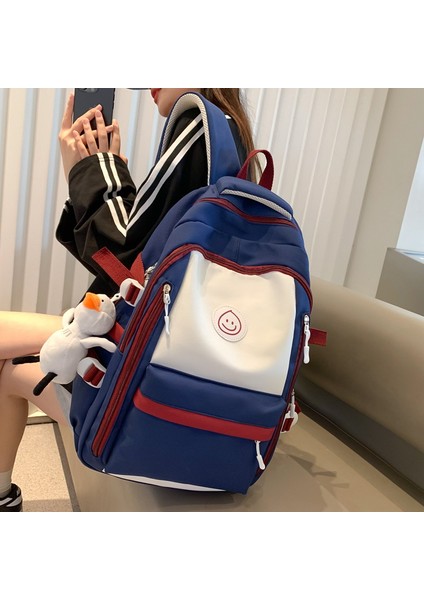 Schoolbag Kadın Lise Ortaokul Öğrencisi Büyük Kapasiteli Sırt Çantası Basit Ortaokul Öğrencisi Yükünü Azaltan Rahat Sırt Çantası (Yurt Dışından) fiyatları