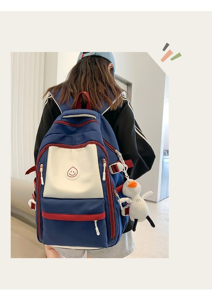 Schoolbag Kadın Lise Ortaokul Öğrencisi Büyük Kapasiteli Sırt Çantası Basit Ortaokul Öğrencisi Yükünü Azaltan Rahat Sırt Çantası (Yurt Dışından) indirimleri