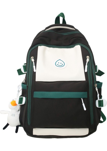 Schoolbag Kadın Lise Ortaokul Öğrencisi Büyük Kapasiteli Sırt Çantası Basit Ortaokul Öğrencisi Yükünü Azaltan Rahat Sırt Çantası (Yurt Dışından)