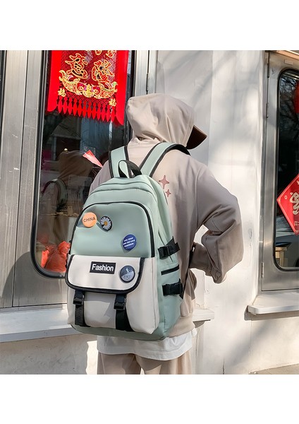 Erkek Üniversite Öğrencileri Için Yeni Okul Çantası, Lise Öğrencisi Sırt Çantası, Kadın Ortaokul Öğrencisi, Büyük Kapasiteli, Seyahat Için Basit ve Çok Yönlü Sırt Çantası (Yurt Dışından) fırsatları