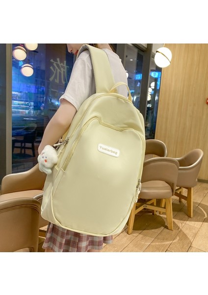 Ilkbahar ve Yaz Yeni Moda Sırt Çantası Büyük Kapasiteli Moda Kore Tarzı Sırt Çantası Kadınlar Için Basit Rahat Öğrenci Okul Çantası (Yurt Dışından) fiyatları