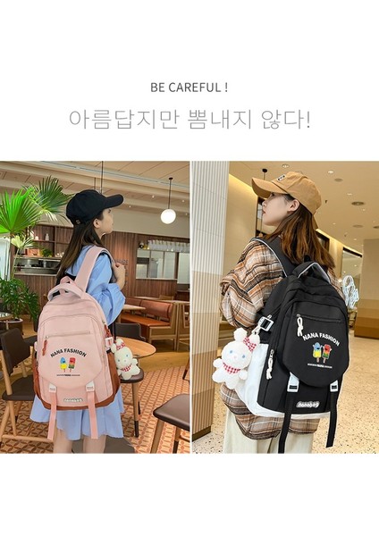 Okul Çantası Kadın Orta ve Lise Üniversite Öğrencileri Için Yeni Moda Büyük Kapasiteli Sırt Çantası Basit Seyahat Sırt Çantası (Yurt Dışından) fırsatları