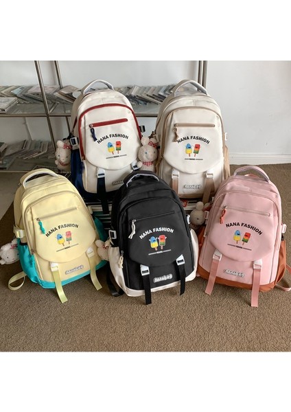 Okul Çantası Kadın Orta ve Lise Üniversite Öğrencileri Için Yeni Moda Büyük Kapasiteli Sırt Çantası Basit Seyahat Sırt Çantası (Yurt Dışından) indirimleri